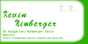 kevin nimberger business card